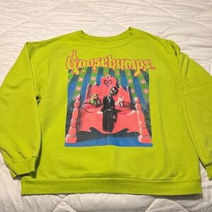 Lime Green Goosebumps Women’s sweatshirt size xl! Great unused condition retro